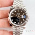 Noob Factory Rolex Datejust II Swiss 3235 V3 Replica Watch Black Dial w/ Diamond